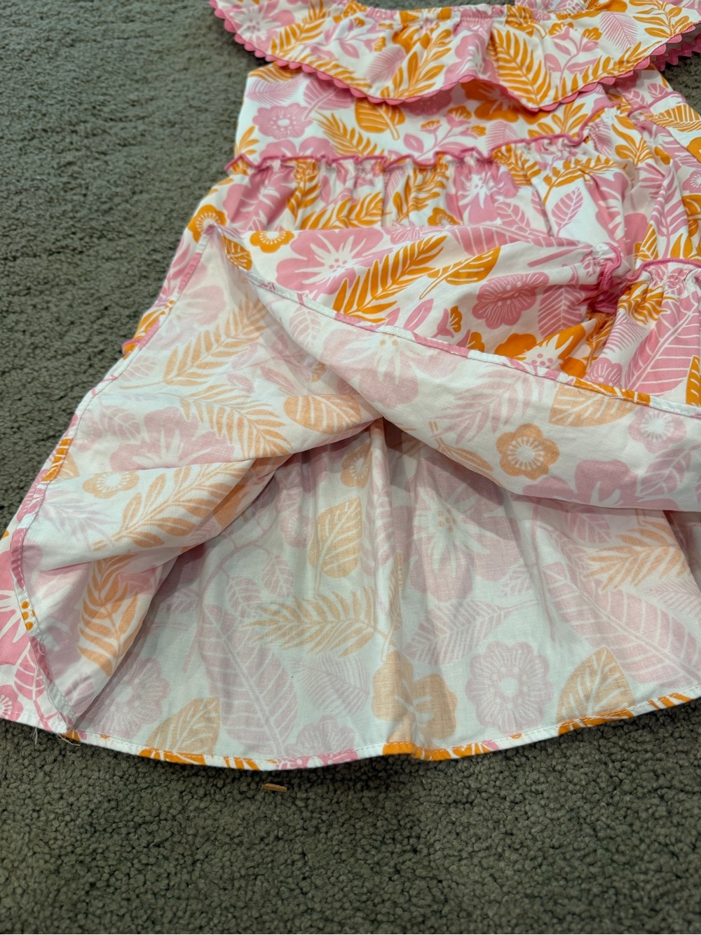 Tropical Ruffled Dress - Picture 3 of 4